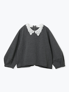 Re-J＆SUPURE(リジェイ＆スプル) |【Komachiコラボ】ふくれジャガードレース襟プルオーバー（セットアップ可）