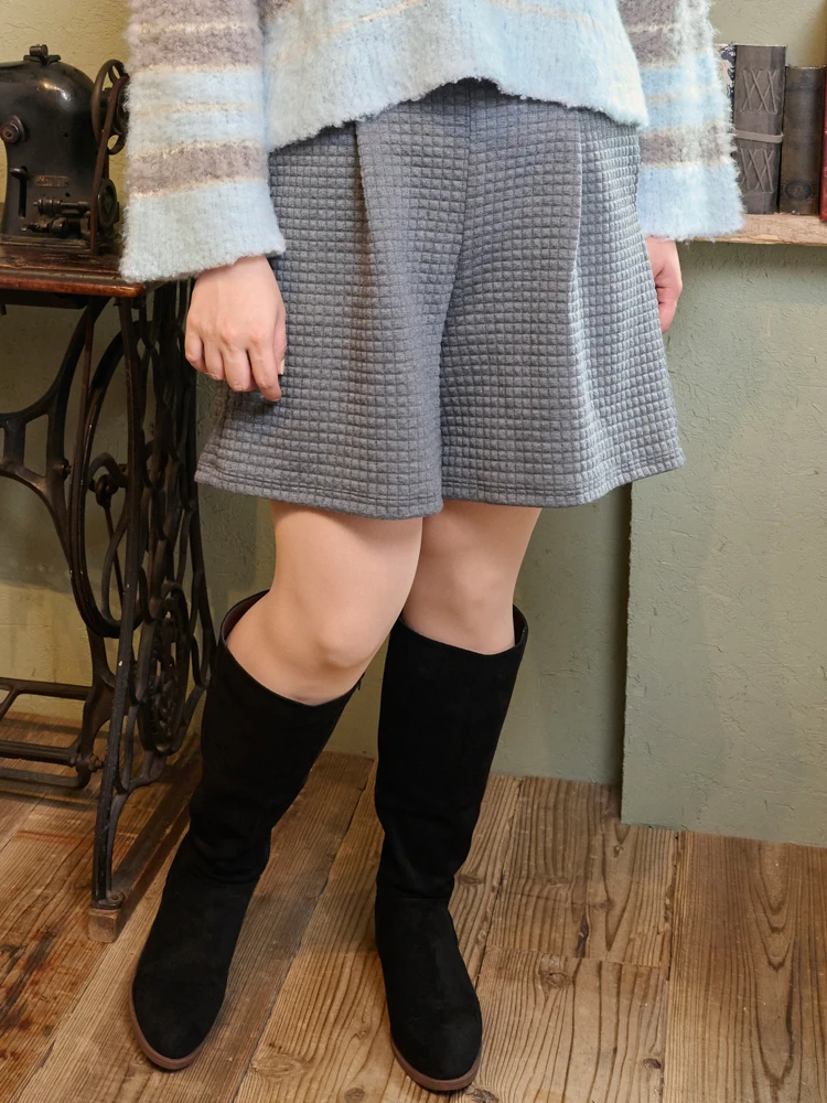 Re-J＆SUPURE(リジェイ＆スプル) |【Komachiコラボ】ふくれジャガードタックショートパンツ（セットアップ可）