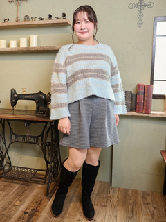 Re-J＆SUPURE(リジェイ＆スプル) |【Komachiコラボ】ふくれジャガードタックショートパンツ（セットアップ可）