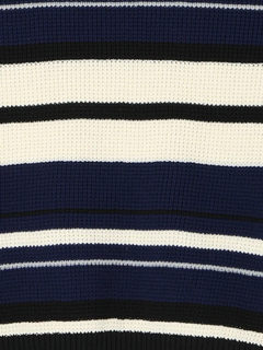 Re-J＆SUPURE(リジェイ＆スプル) |マルチボーダースポンディッシュハーフZIPニットトップス