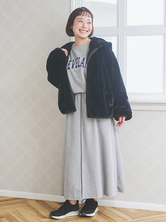 Re-J＆SUPURE(リジェイ＆スプル) |配色ステッチAラインスウェットスカート