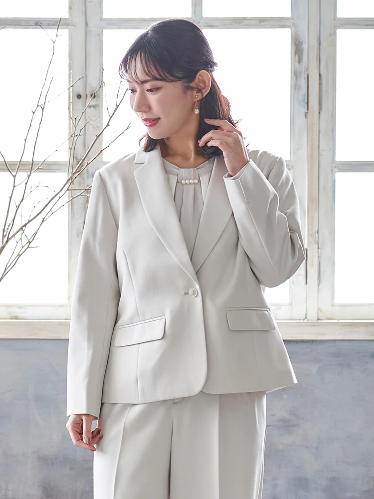 ラルトラモーダ　白ジャケット　40 Wクロス】テーラードジャケット(セットアップ可)（大きいサイズ