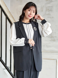 Re-J＆SUPURE(リジェイ＆スプル) |【Wクロス】テーラードベスト(セットアップ可)