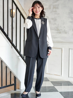 Re-J＆SUPURE(リジェイ＆スプル) |【Wクロス】テーラードベスト(セットアップ可)