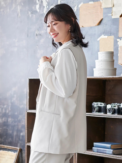 Re-J＆SUPURE(リジェイ＆スプル) |【Wクロス】テーラードベスト(セットアップ可)