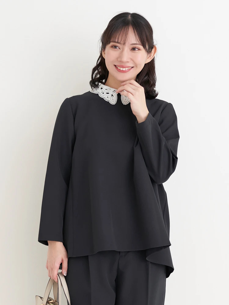 マーリエパーエフデ　大きいサイズ　レース襟　ブラウス マーリエパーエフデ 大きいサイズ レース襟 ブラウス MA*RS】BIG襟