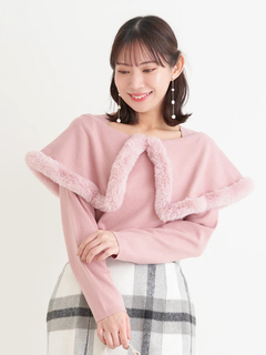 Re-J＆SUPURE(リジェイ＆スプル) |ケープドッキングオフショルダー風ニットプルオーバー