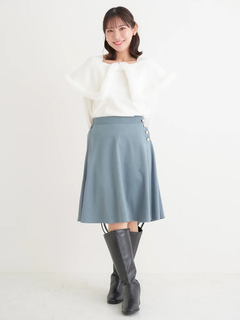 Re-J＆SUPURE(リジェイ＆スプル) |ケープドッキングオフショルダー風ニットプルオーバー