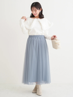 Re-J＆SUPURE(リジェイ＆スプル) |ケープドッキングオフショルダー風ニットプルオーバー