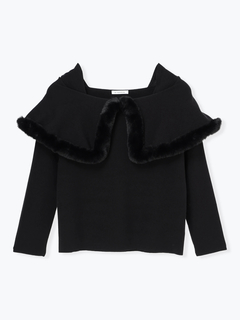 Re-J＆SUPURE(リジェイ＆スプル) |ケープドッキングオフショルダー風ニットプルオーバー