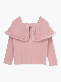 Re-J＆SUPURE(リジェイ＆スプル) |ケープドッキングオフショルダー風ニットプルオーバー