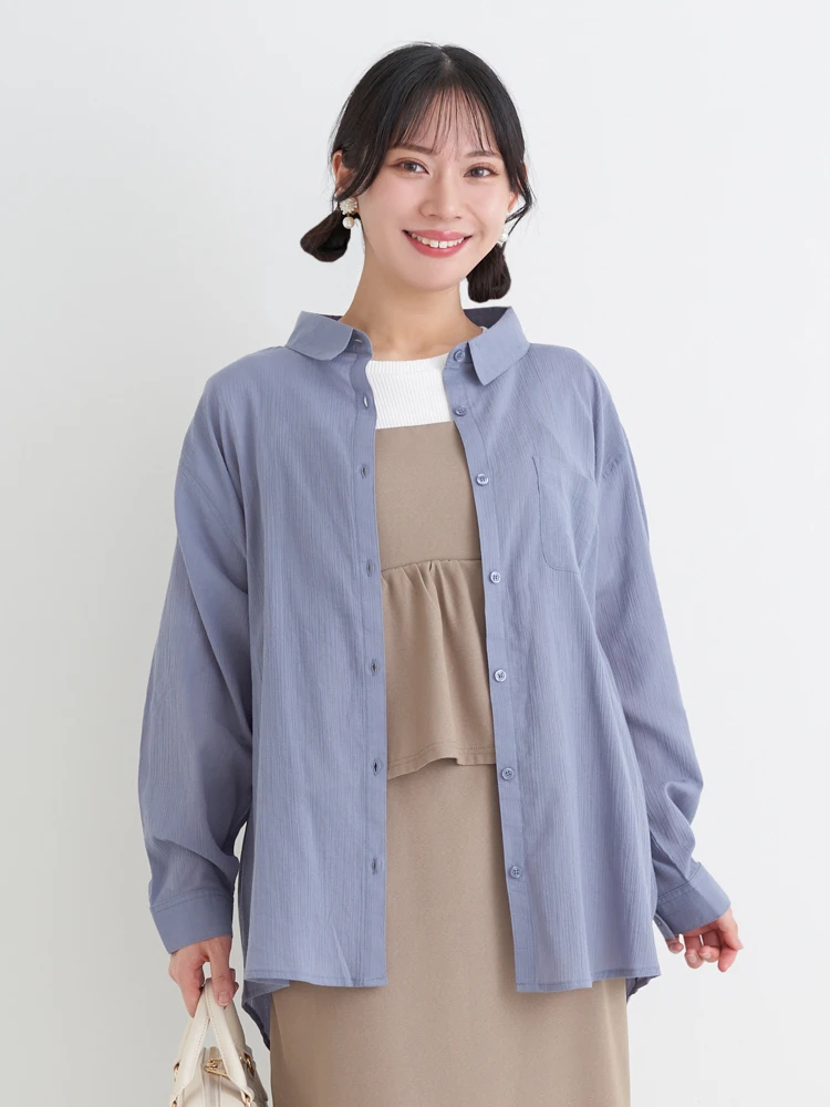 【らくちんケア】楊柳シアーシャツ