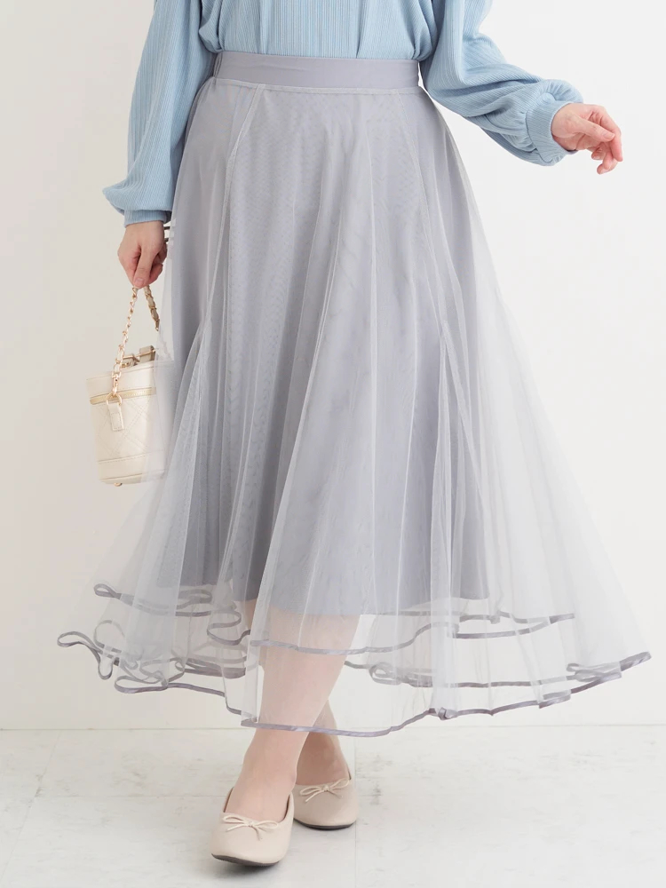 Re-J＆SUPURE(リジェイ＆スプル) |チュールパイピングマーメイドスカート