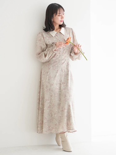 Re-J＆SUPURE(リジェイ＆スプル) |ポケットリボンハーフZIPワンピース（無地・花柄）