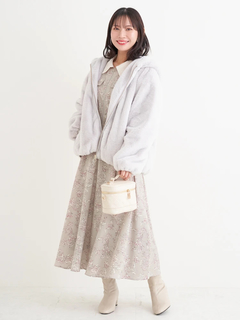 Re-J＆SUPURE(リジェイ＆スプル) |ポケットリボンハーフZIPワンピース（無地・花柄）