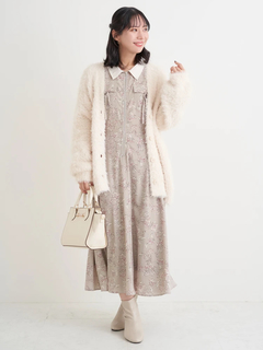 Re-J＆SUPURE(リジェイ＆スプル) |ポケットリボンハーフZIPワンピース（無地・花柄）