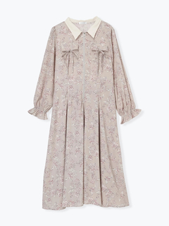 Re-J＆SUPURE(リジェイ＆スプル) |ポケットリボンハーフZIPワンピース（無地・花柄）