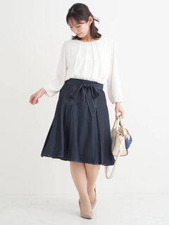 Re-J＆SUPURE(リジェイ＆スプル) |ウエストリボンシャンブレースカート