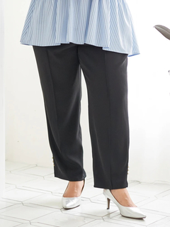 Re-J＆SUPURE(リジェイ＆スプル) |【Sasaki Mikiコラボ】裾スリットパールテーパードパンツ