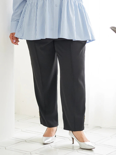 Re-J＆SUPURE(リジェイ＆スプル) |【Sasaki Mikiコラボ】裾スリットパールテーパードパンツ