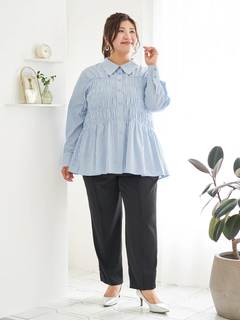 Re-J＆SUPURE(リジェイ＆スプル) |【Sasaki Mikiコラボ】裾スリットパールテーパードパンツ