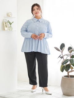 Re-J＆SUPURE(リジェイ＆スプル) |【Sasaki Mikiコラボ】裾スリットパールテーパードパンツ