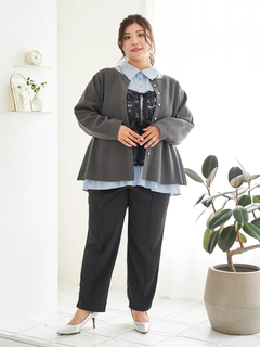 Re-J＆SUPURE(リジェイ＆スプル) |【Sasaki Mikiコラボ】裾スリットパールテーパードパンツ