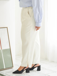 Re-J＆SUPURE(リジェイ＆スプル) |【Sasaki Mikiコラボ】裾スリットパールテーパードパンツ