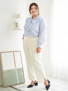 Re-J＆SUPURE(リジェイ＆スプル) |【Sasaki Mikiコラボ】裾スリットパールテーパードパンツ