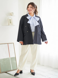 Re-J＆SUPURE(リジェイ＆スプル) |【Sasaki Mikiコラボ】裾スリットパールテーパードパンツ