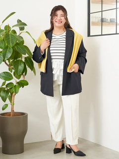 Re-J＆SUPURE(リジェイ＆スプル) |【Sasaki Mikiコラボ】裾スリットパールテーパードパンツ