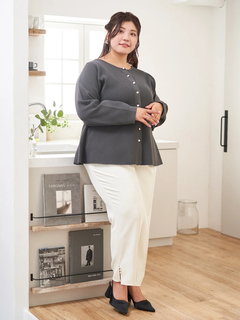 Re-J＆SUPURE(リジェイ＆スプル) |【Sasaki Mikiコラボ】裾スリットパールテーパードパンツ