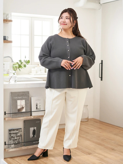 Re-J＆SUPURE(リジェイ＆スプル) |【Sasaki Mikiコラボ】裾スリットパールテーパードパンツ