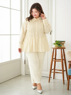 Re-J＆SUPURE(リジェイ＆スプル) |【Sasaki Mikiコラボ】裾スリットパールテーパードパンツ