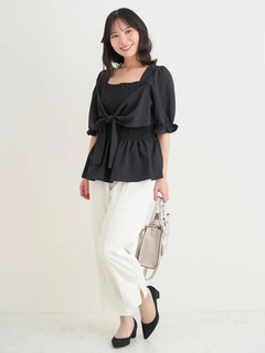 Re-J＆SUPURE(リジェイ＆スプル) |【Sasaki Mikiコラボ】裾スリットパールテーパードパンツ