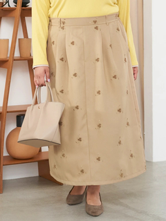 Re-J＆SUPURE(リジェイ＆スプル) |【Sasaki Mikiコラボ】フラワー刺繍ナロースカート