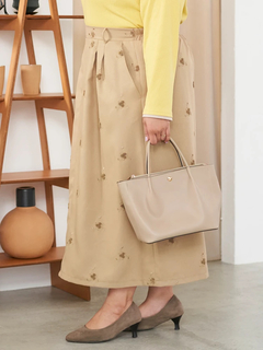 Re-J＆SUPURE(リジェイ＆スプル) |【Sasaki Mikiコラボ】フラワー刺繍ナロースカート