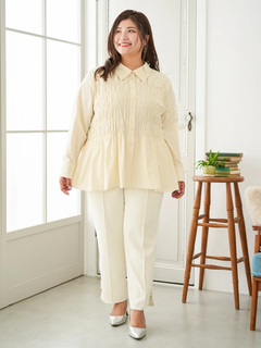 Re-J＆SUPURE(リジェイ＆スプル) |【Sasaki Mikiコラボ】ストライプシャーリングブラウス