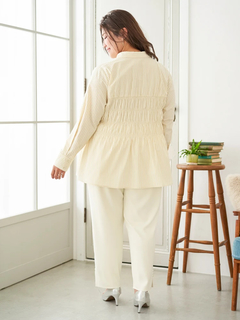 Re-J＆SUPURE(リジェイ＆スプル) |【Sasaki Mikiコラボ】ストライプシャーリングブラウス