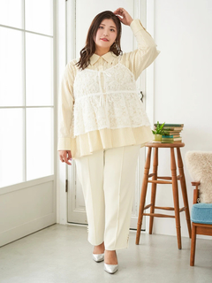 Re-J＆SUPURE(リジェイ＆スプル) |【Sasaki Mikiコラボ】ストライプシャーリングブラウス