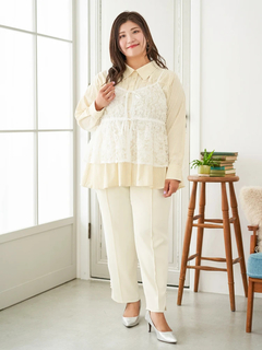 Re-J＆SUPURE(リジェイ＆スプル) |【Sasaki Mikiコラボ】ストライプシャーリングブラウス