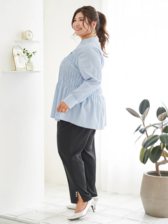 Re-J＆SUPURE(リジェイ＆スプル) |【Sasaki Mikiコラボ】ストライプシャーリングブラウス