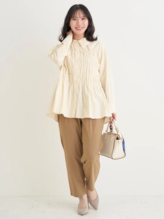 Re-J＆SUPURE(リジェイ＆スプル) |【Sasaki Mikiコラボ】ストライプシャーリングブラウス