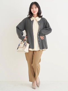 Re-J＆SUPURE(リジェイ＆スプル) |【Sasaki Mikiコラボ】ストライプシャーリングブラウス