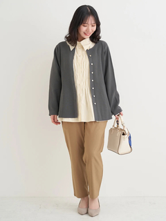 Re-J＆SUPURE(リジェイ＆スプル) |【Sasaki Mikiコラボ】ストライプシャーリングブラウス