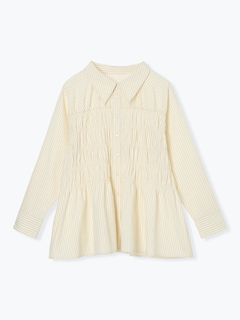 Re-J＆SUPURE(リジェイ＆スプル) |【Sasaki Mikiコラボ】ストライプシャーリングブラウス