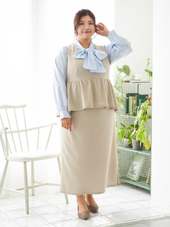 Re-J＆SUPURE(リジェイ＆スプル) |【Sasaki Mikiコラボ】ペプラムジャンパースカート