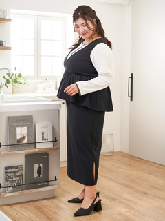 Re-J＆SUPURE(リジェイ＆スプル) |【Sasaki Mikiコラボ】ペプラムジャンパースカート