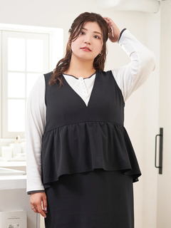 Re-J＆SUPURE(リジェイ＆スプル) |【Sasaki Mikiコラボ】ペプラムジャンパースカート