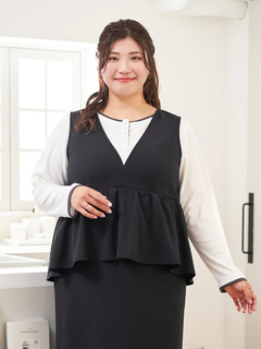 Re-J＆SUPURE(リジェイ＆スプル) |【Sasaki Mikiコラボ】ペプラムジャンパースカート